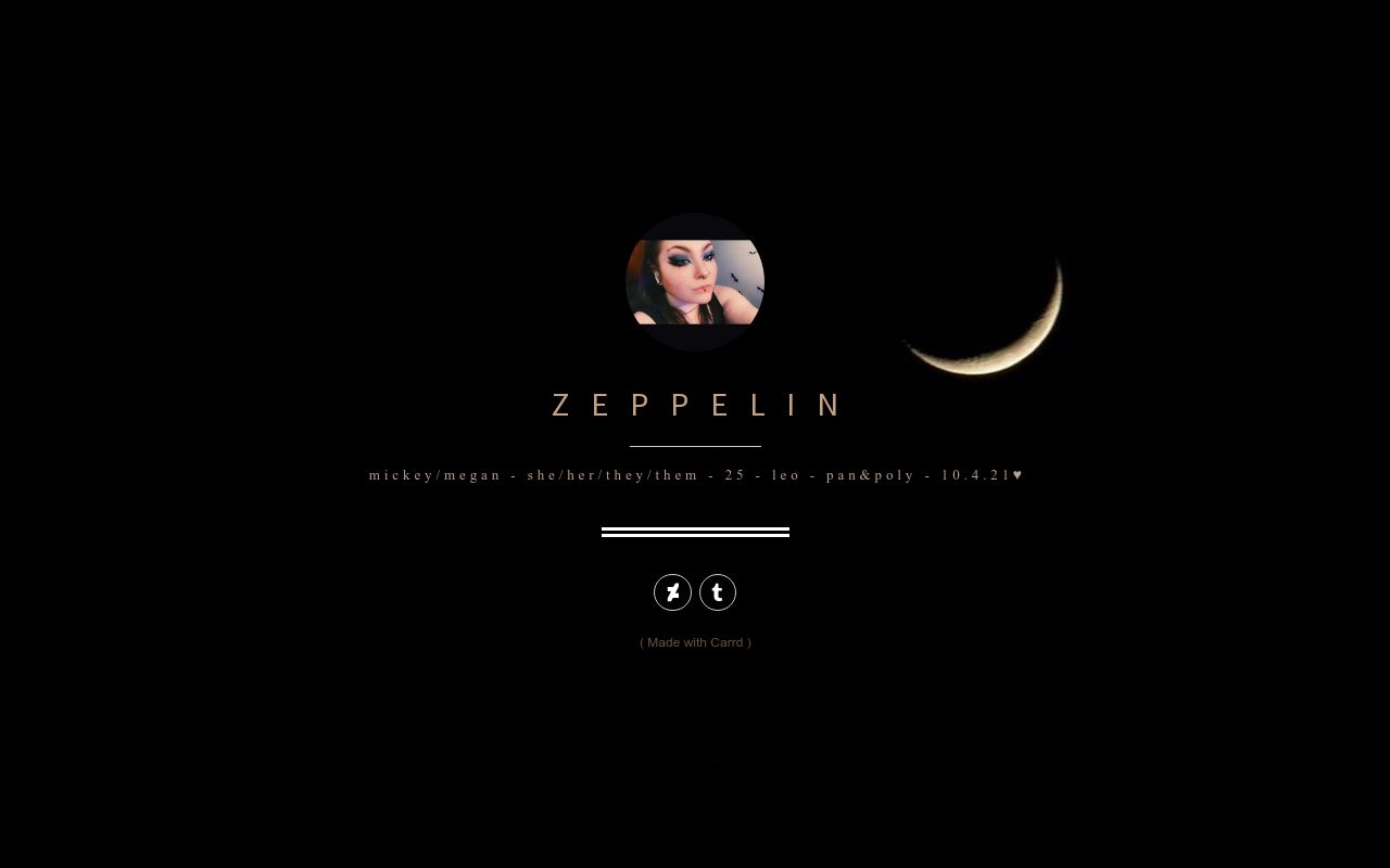 Carrd profile picture for @zeppelin